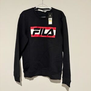 FILA Adlia Long Sleeve Crew sweatshirt Black men’s size medium‎